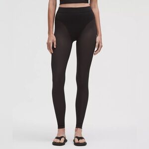 NWT Lululemon Nulu High-Rise Mesh-Leg Tight Leggings 28" in Black
